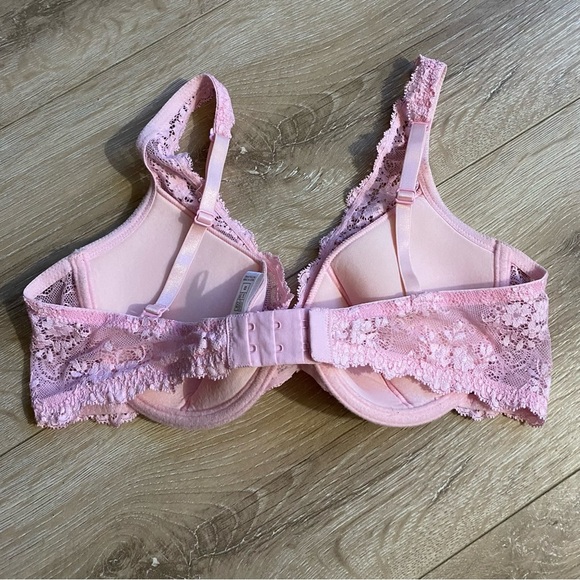 LaSenza lingerie B36 pink bra Y2K lace elegant ballet pink - Picture 2 of 6